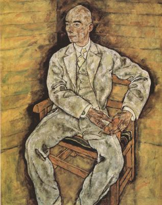 Egon Schiele Portrait of Victor Ritter von Bauer (mk12) oil painting image